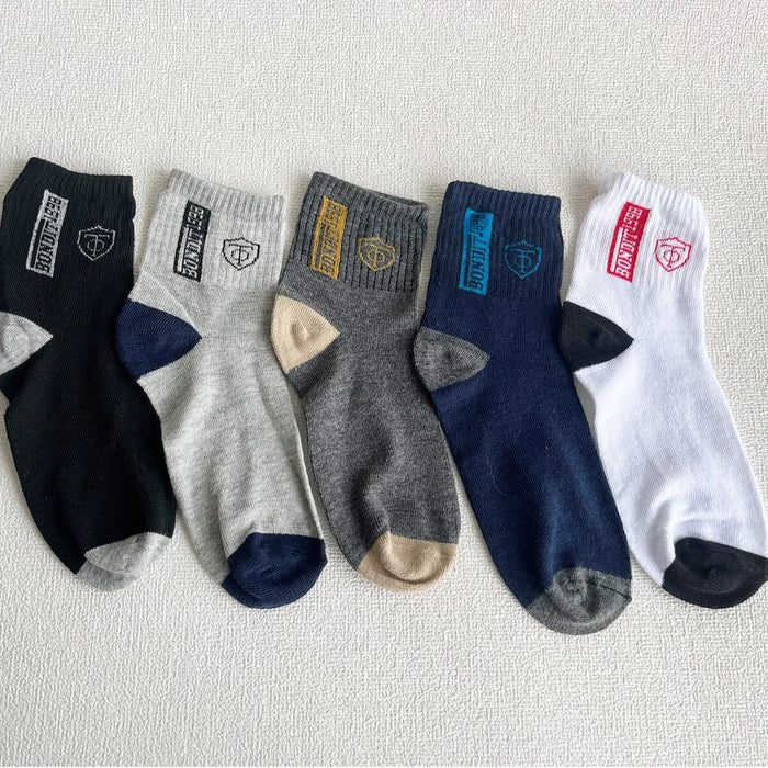5 Paar ademende katoenen sportkousen voor heren bamboevezel herfst en winter sokken - Bivakshop