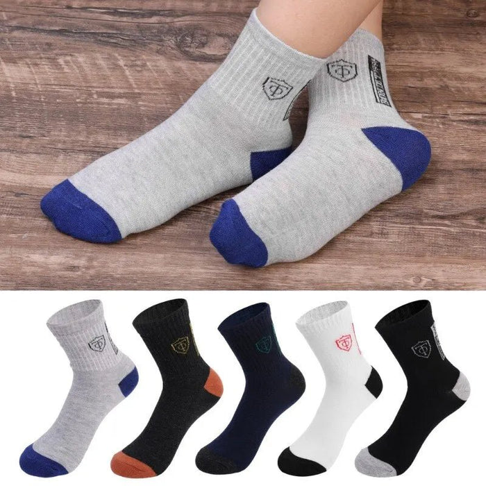 5 Paar ademende katoenen sportkousen voor heren bamboevezel herfst en winter sokken - Bivakshop