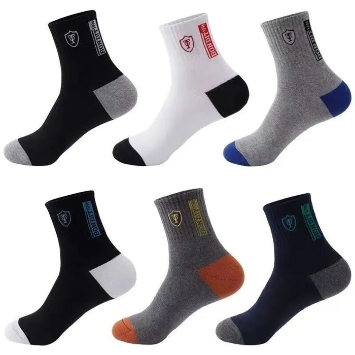 5 Paar ademende katoenen sportkousen voor heren bamboevezel herfst en winter sokken - Bivakshop