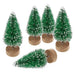 5 Stuks versierd kleine kerstboom - Ceder, Grenen en Sisal - Mini kerstboom ornamenten - Bivakshop