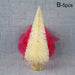 5 Stuks versierd kleine kerstboom - Ceder, Grenen en Sisal - Mini kerstboom ornamenten - Bivakshop