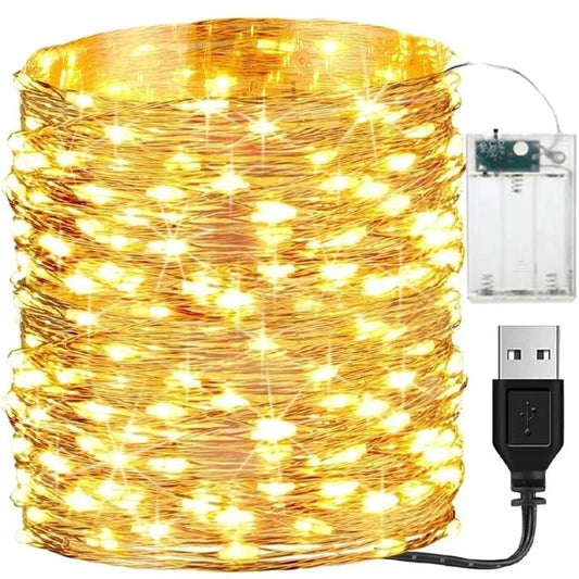 5M 10M Waterdichte USB batterij LED lights String - Feeërieke verlichting voor kerst, Bruiloft en vakantie - Bivakshop