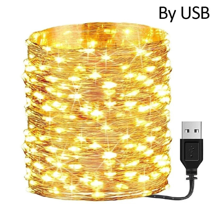 5M 10M Waterdichte USB batterij LED lights String - Feeërieke verlichting voor kerst, Bruiloft en vakantie - Bivakshop