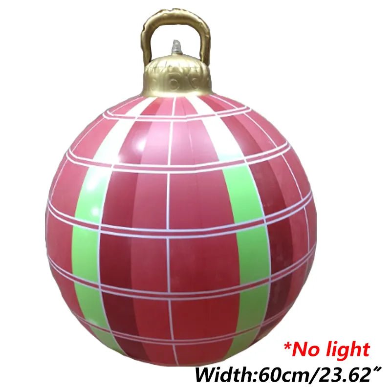 60cm opblaasbare kerstbal voor buiten - Groot & decoratief - Bivakshop