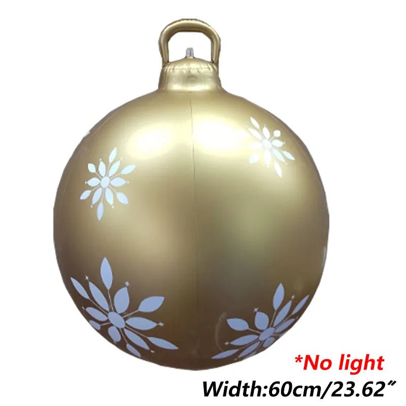 60cm opblaasbare kerstbal voor buiten - Groot & decoratief - Bivakshop