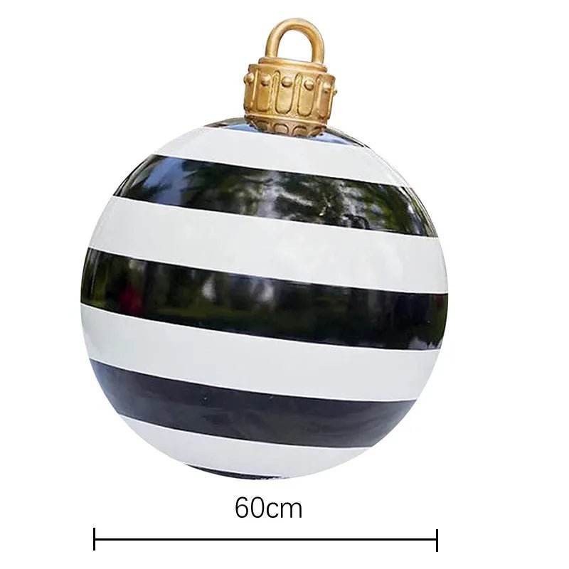 60cm opblaasbare kerstbal voor buiten - Groot & decoratief - Bivakshop