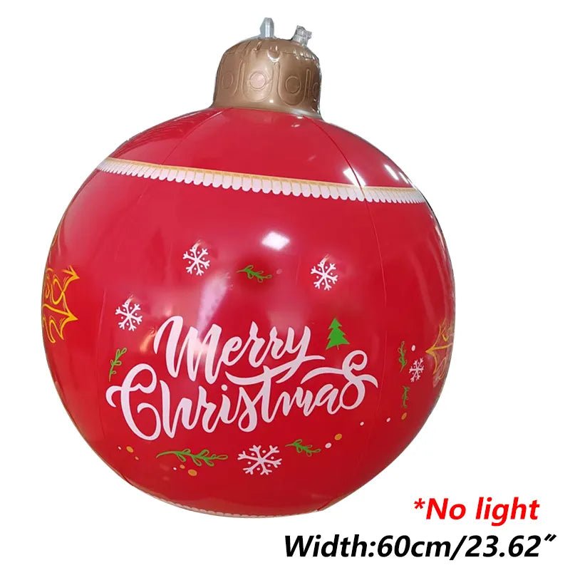 60cm opblaasbare kerstbal voor buiten - Groot & decoratief - Bivakshop