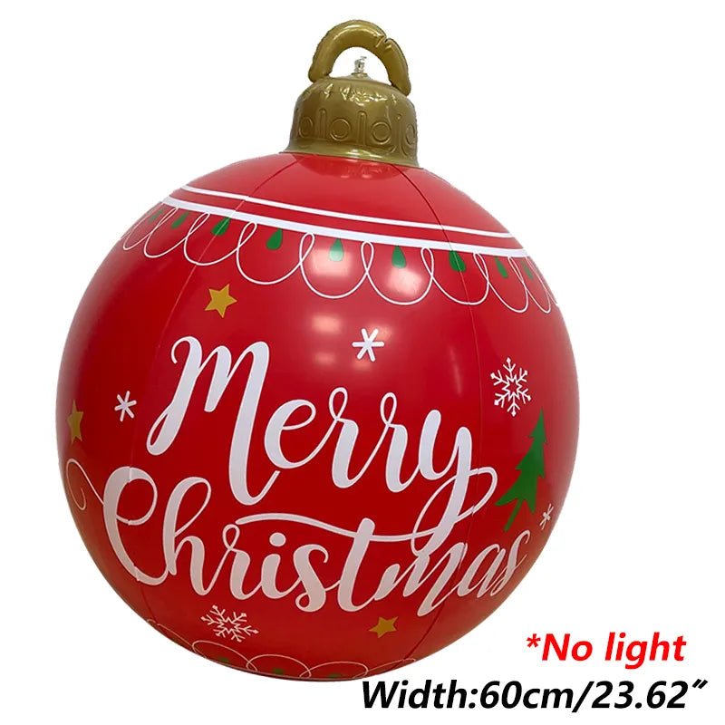 60cm opblaasbare kerstbal voor buiten - Groot & decoratief - Bivakshop