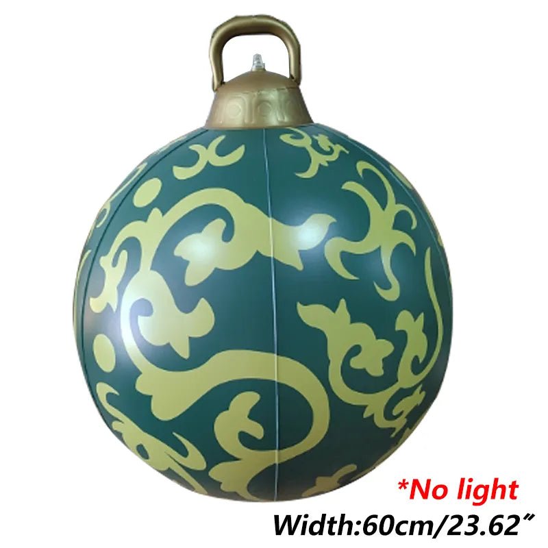 60cm opblaasbare kerstbal voor buiten - Groot & decoratief - Bivakshop