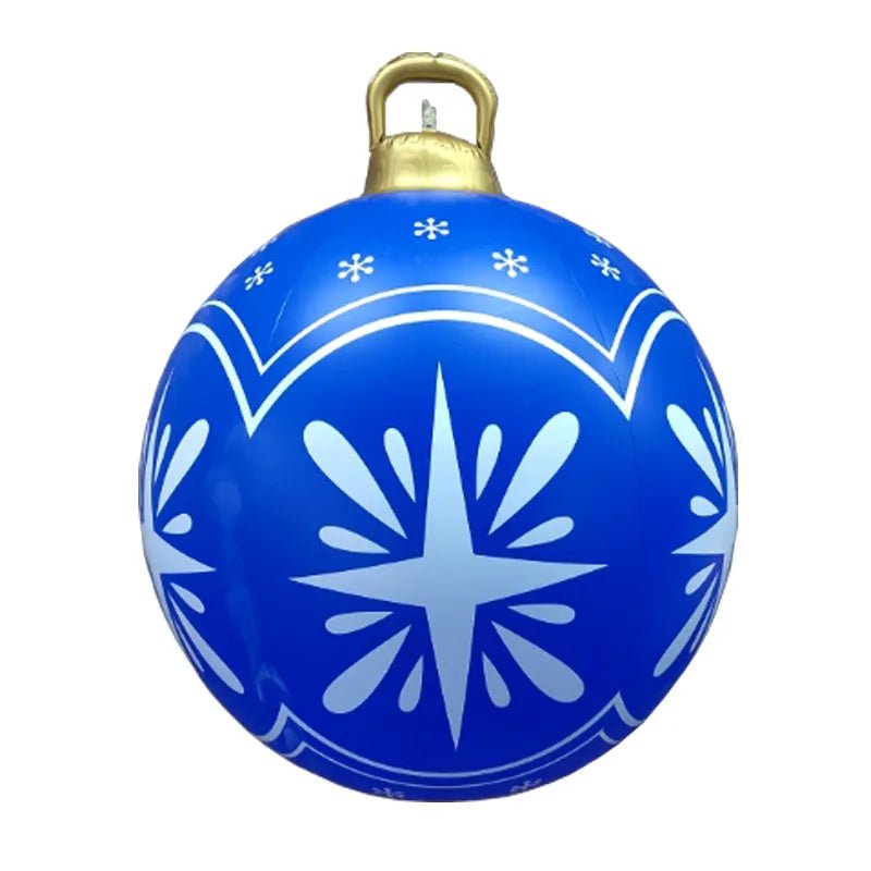 60cm opblaasbare kerstbal voor buiten - Groot & decoratief - Bivakshop