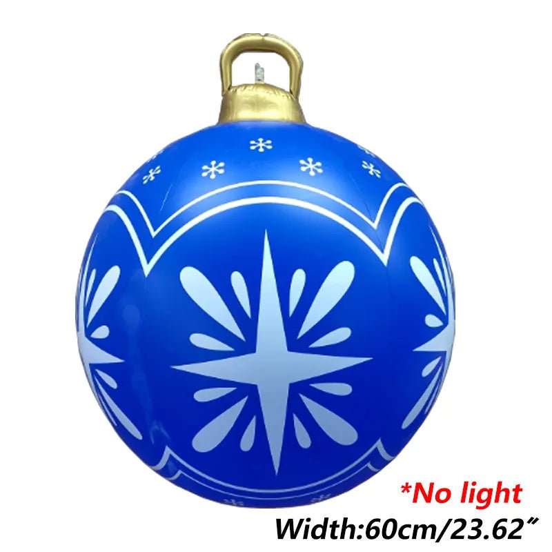 60cm opblaasbare kerstbal voor buiten - Groot & decoratief - Bivakshop