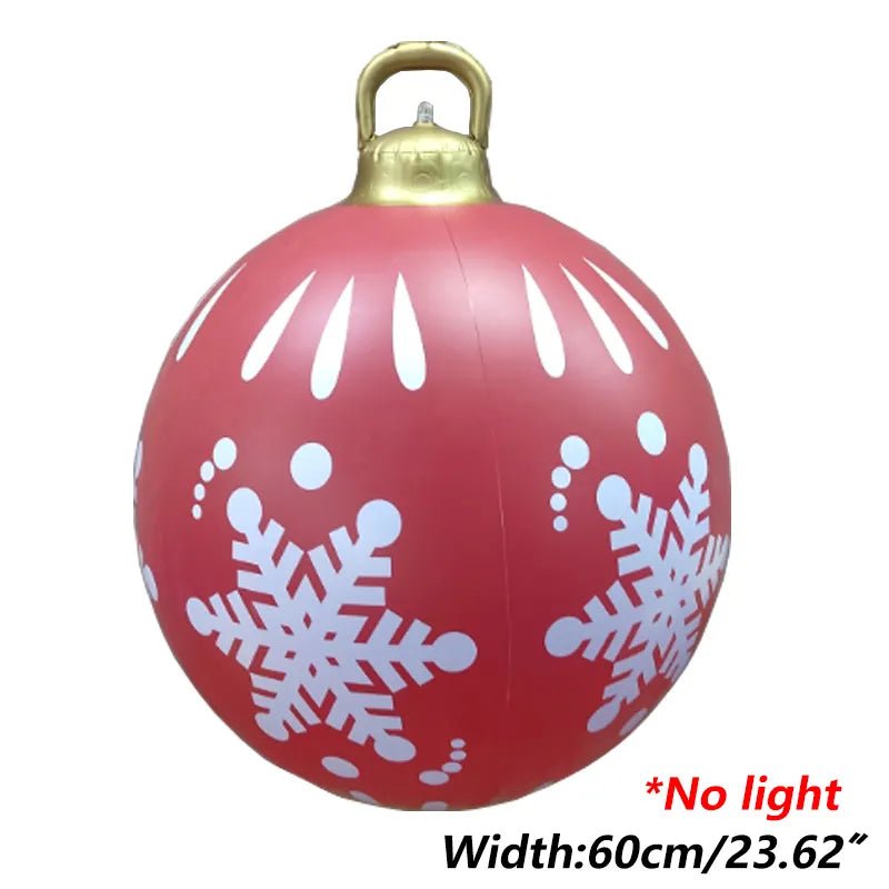 60cm opblaasbare kerstbal voor buiten - Groot & decoratief - Bivakshop
