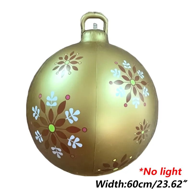 60cm opblaasbare kerstbal voor buiten - Groot & decoratief - Bivakshop