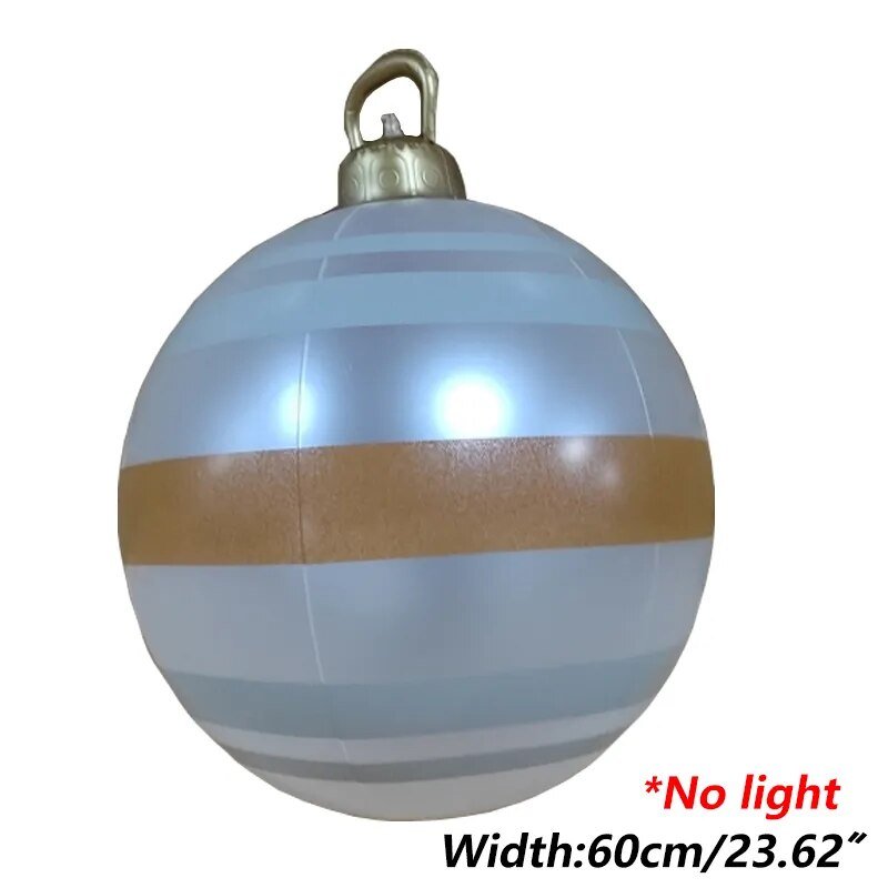 60cm opblaasbare kerstbal voor buiten - Groot & decoratief - Bivakshop