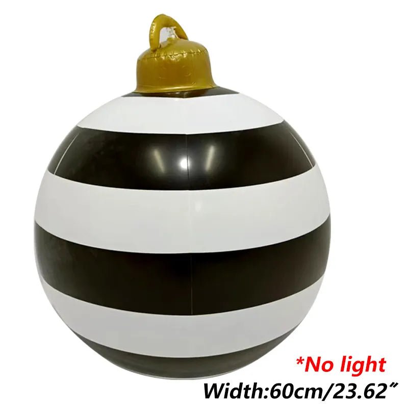 60cm opblaasbare kerstbal voor buiten - Groot & decoratief - Bivakshop