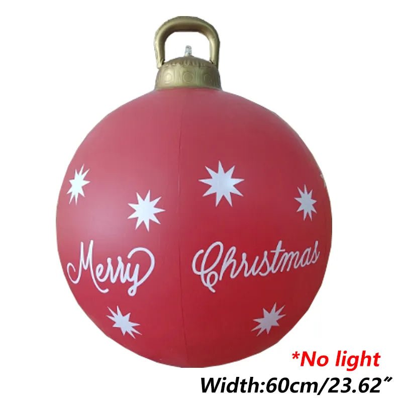 60cm opblaasbare kerstbal voor buiten - Groot & decoratief - Bivakshop
