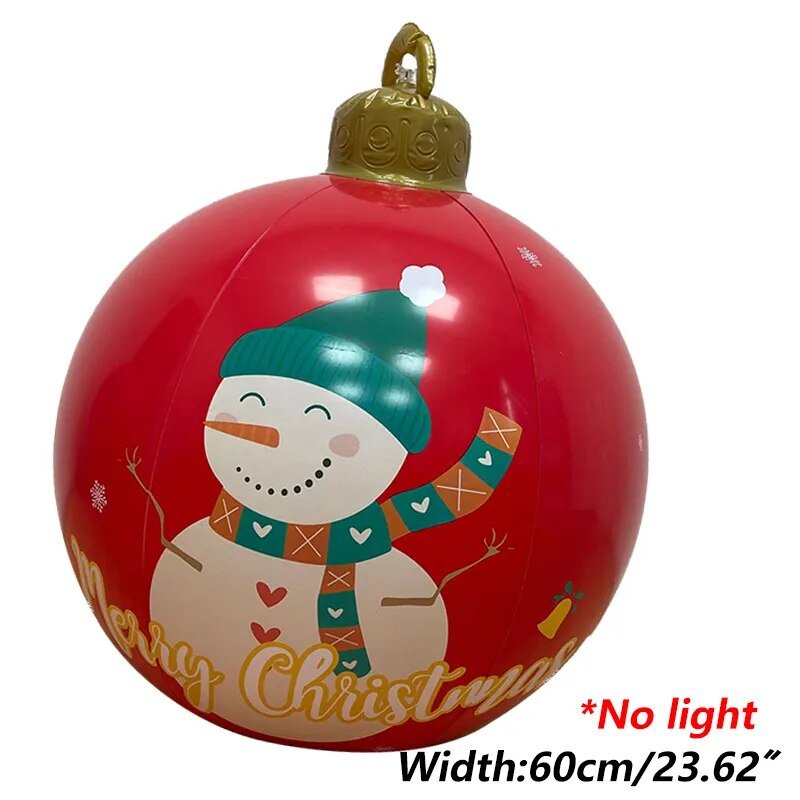 60cm opblaasbare kerstbal voor buiten - Groot & decoratief - Bivakshop