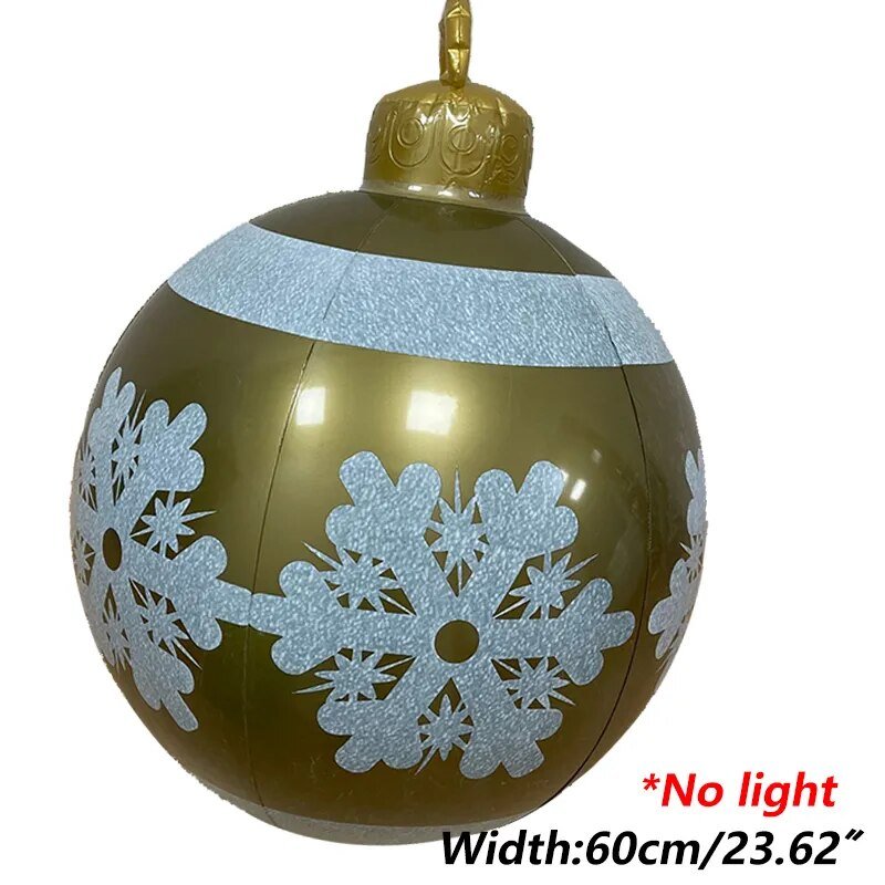 60cm opblaasbare kerstbal voor buiten - Groot & decoratief - Bivakshop
