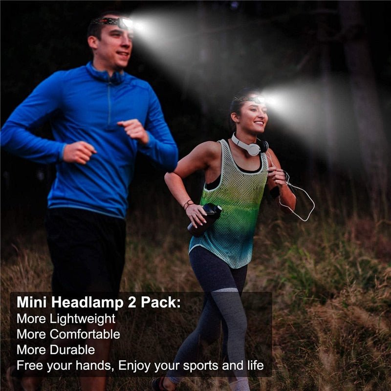 8 Modi handfrees motion sensor LED koplamp - Krachtige hoofdlamp voor camping, vissen en meer - Bivakshop