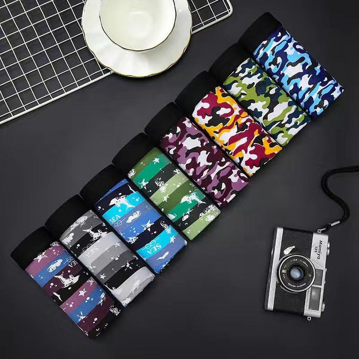 8 Stks/set Mannen Modal Ondergoed - Sexy Boxers - Print - Handgemaakt - Bivakshop