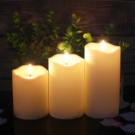 LED kaarsen 3-stuks | vlamloze en veilige candle lights | led kaars | afstandsbediening timer dimfunctie vlameffect