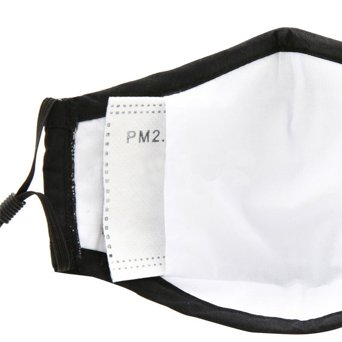 PM2.5M: Wasbaar katoenen masker met 2 actieve koolfilters, grijs