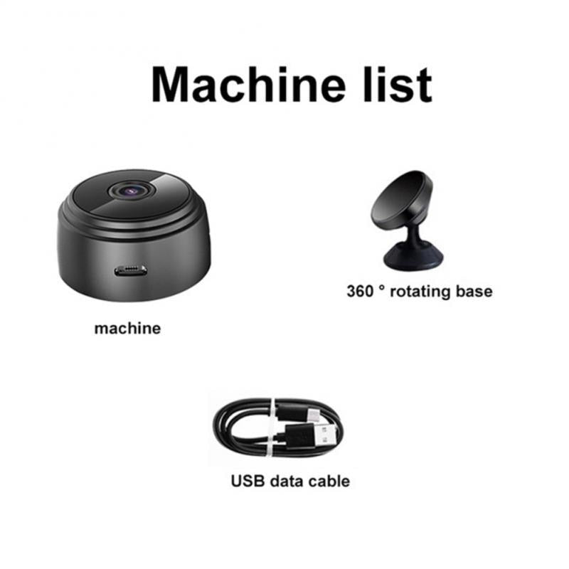 A9 Mini caméra de Surveillance IP WiFi HD 1080p Micro enregistreur vocal sans fil, Version nocturne - Bivakshop