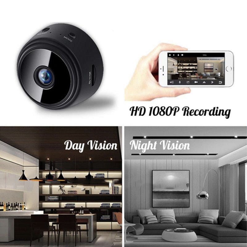 A9 Mini caméra de Surveillance IP WiFi HD 1080p Micro enregistreur vocal sans fil, Version nocturne - Bivakshop