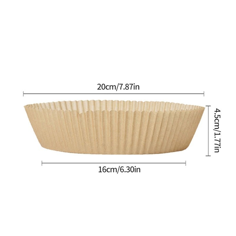 Airfryer wegwerp bakpapier - 50 stuks - Papier Siliconen -Absorberend Papier - Bivakshop
