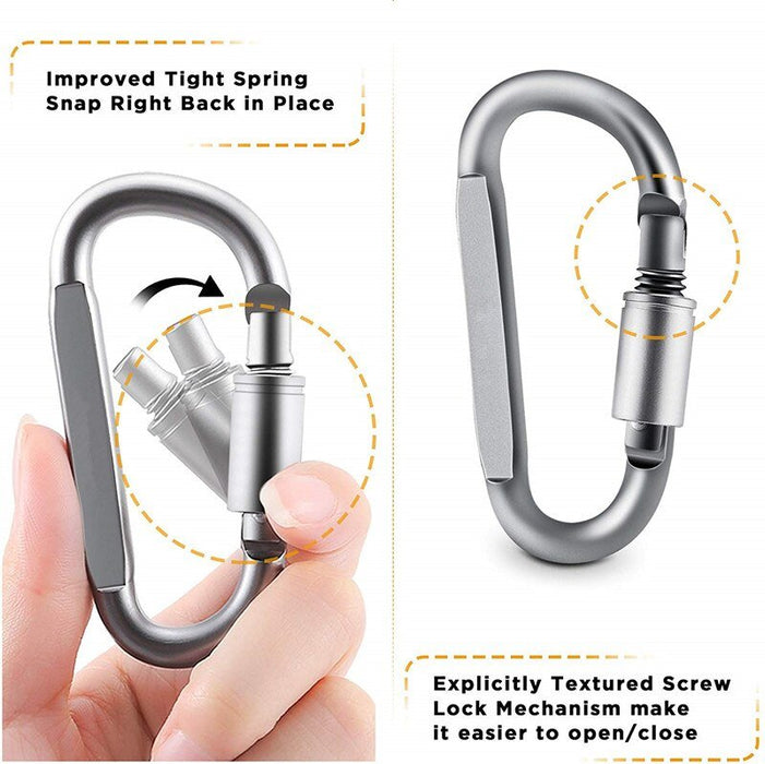 Alluminium D-Ring - 6 stuks - Bivakshop