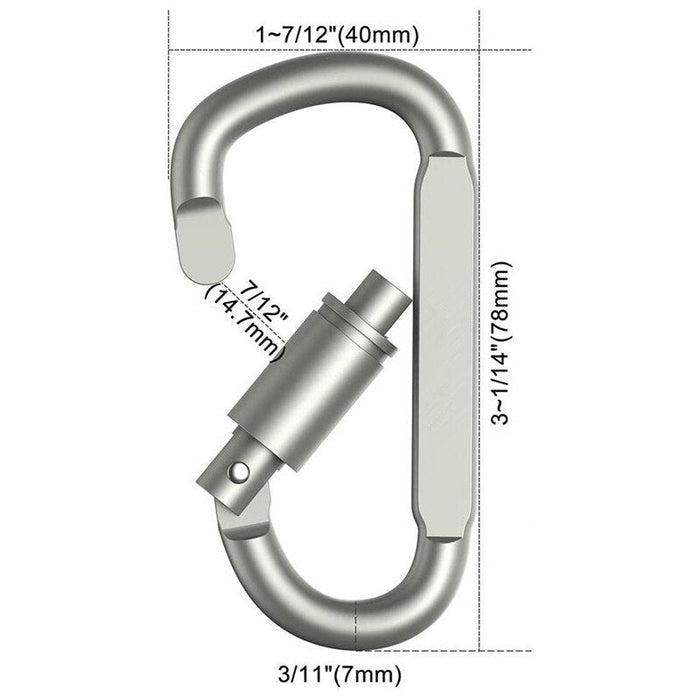 Alluminium D-Ring - 6 stuks - Bivakshop