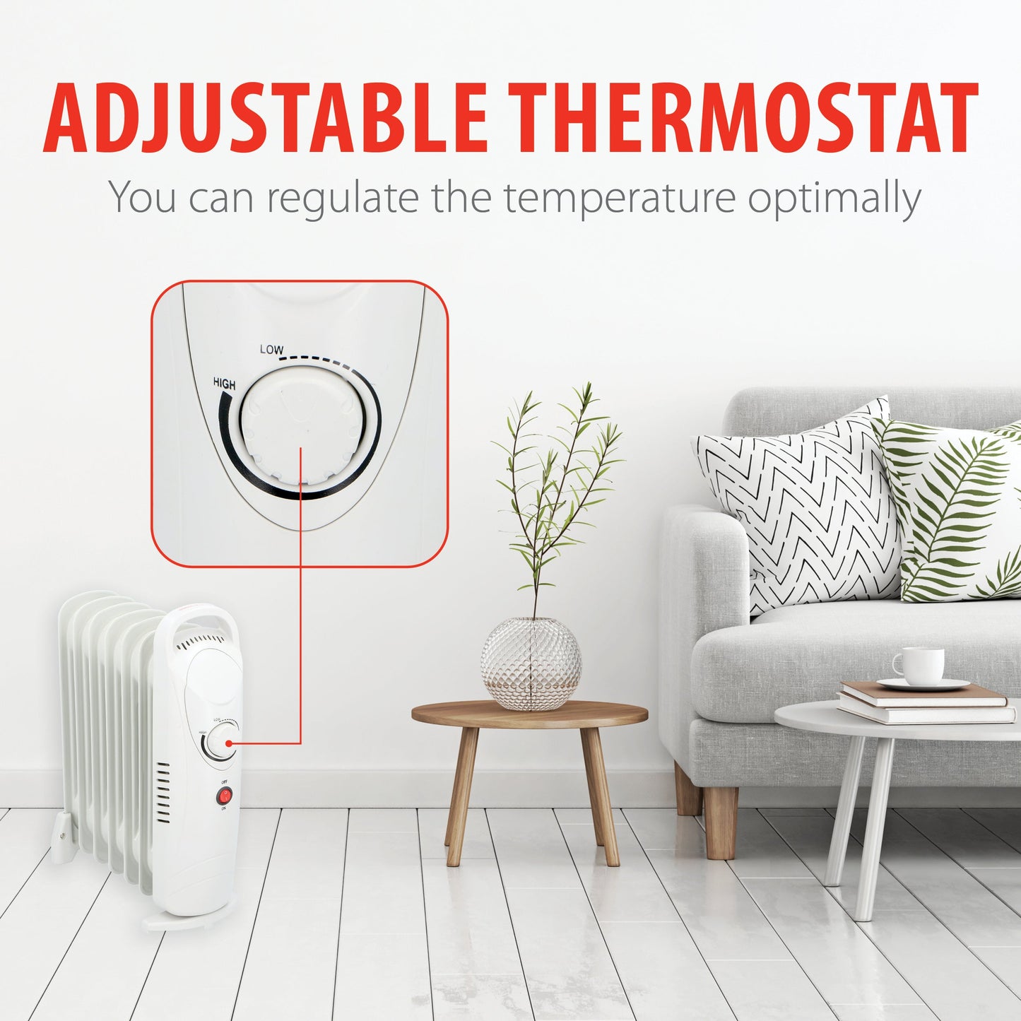 Alpina Olieradiator met thermostaat - Elektrische kachel - Bivakshop