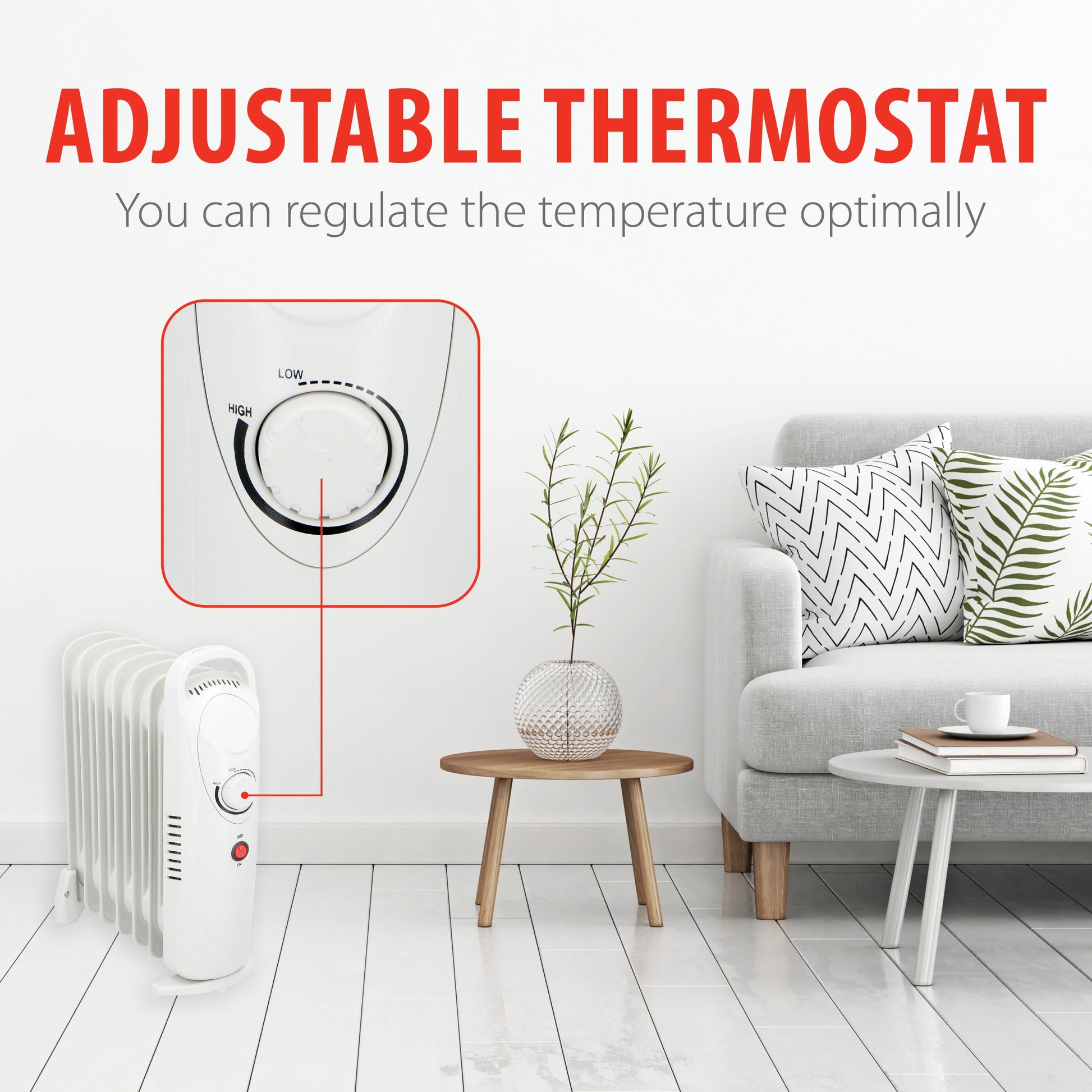 Alpina Olieradiator met thermostaat - Elektrische kachel - Bivakshop