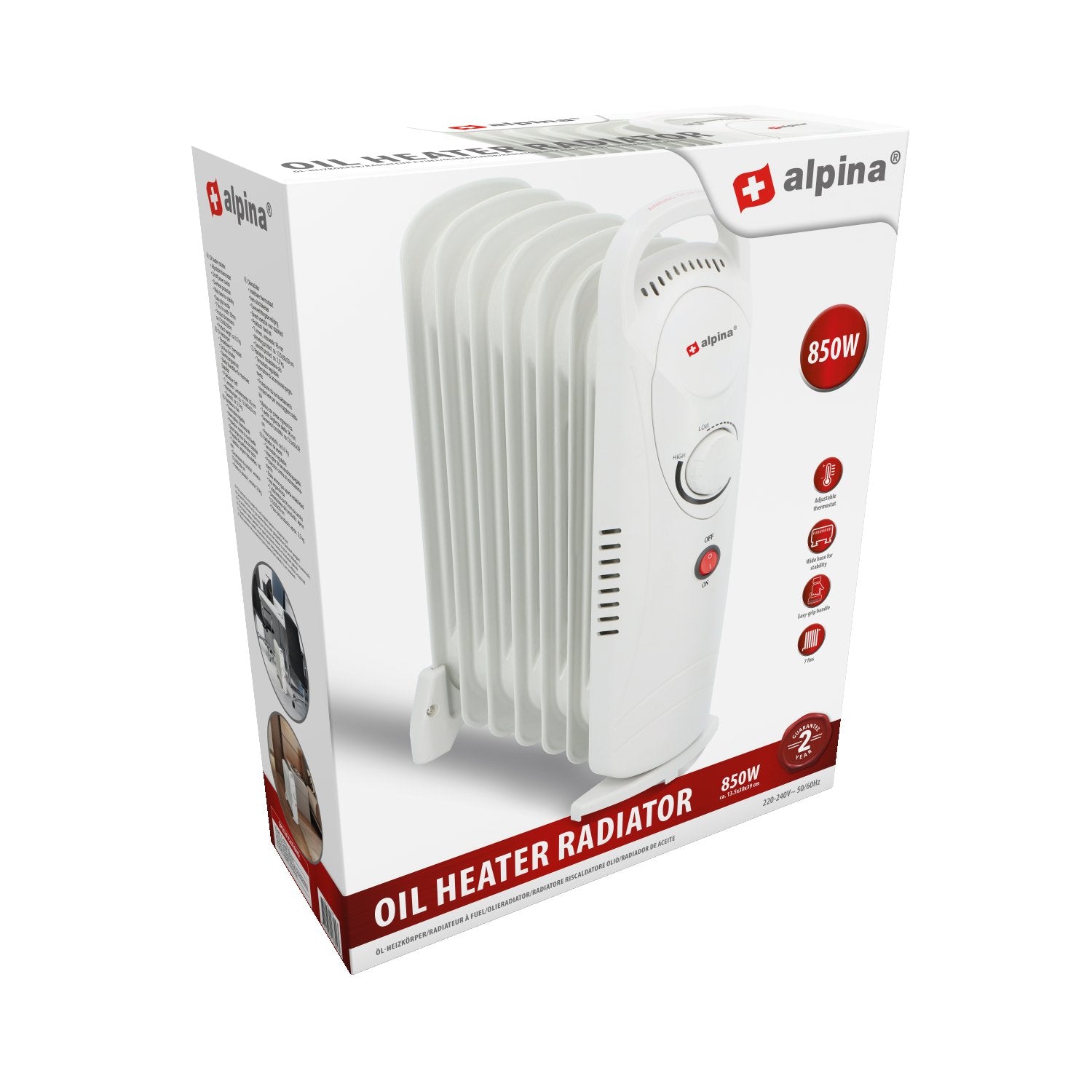 Alpina Olieradiator met thermostaat - Elektrische kachel - Bivakshop