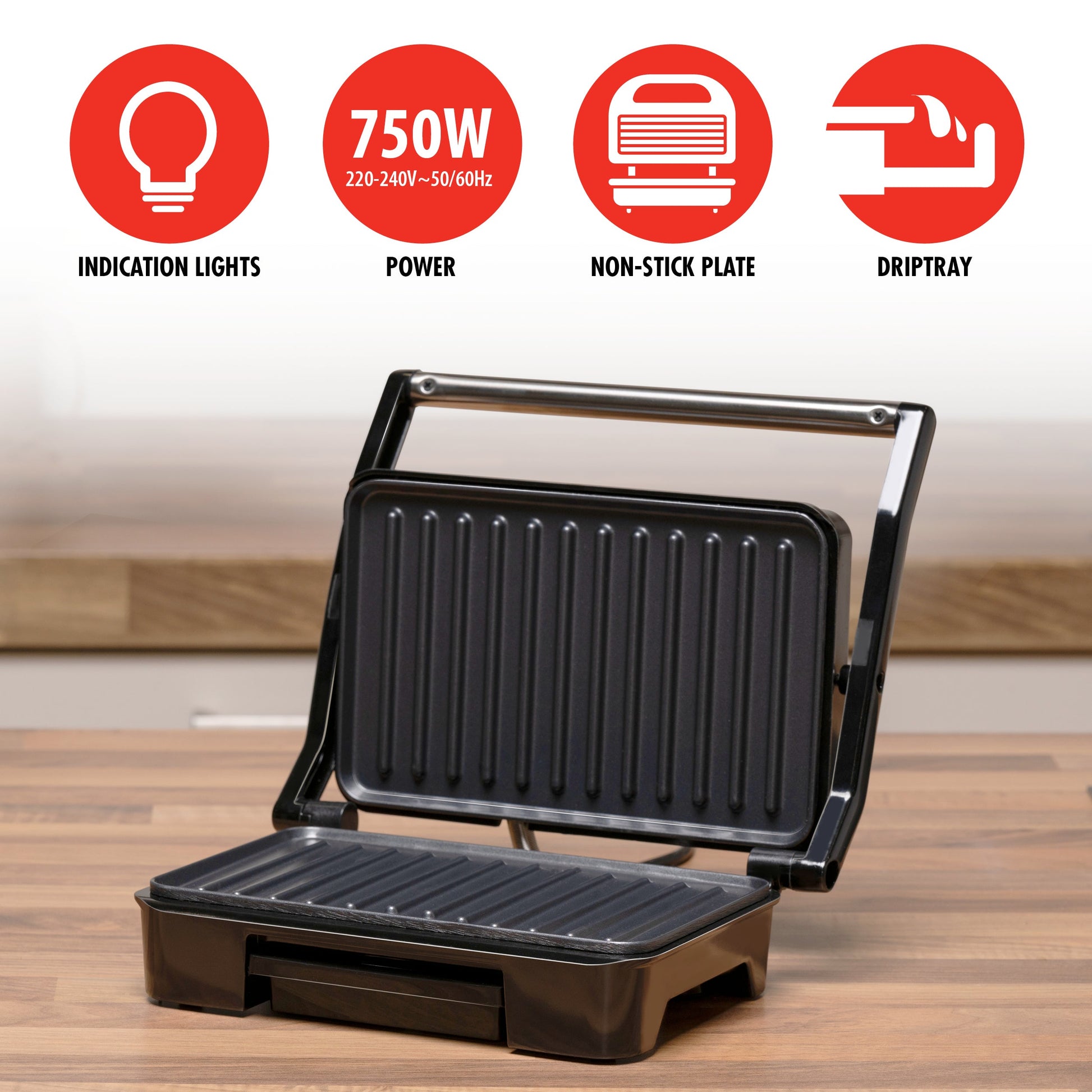 Alpina SW5001 contactgrill - Compact en krachtig (750W) - Bivakshop