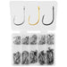 AOrace 100 stuks vishaakjes set - Koolstofstalen enkele cirkel haken - Bivakshop