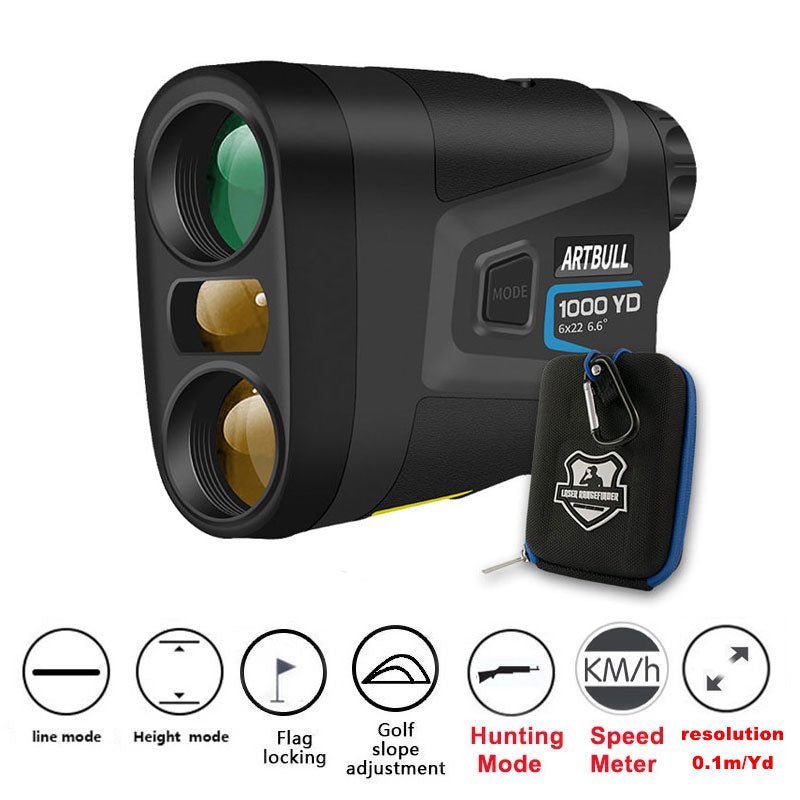 ARTBULL Golf Laser Rangefinder 1000M 650M Telescope with Flag-Lock Slope Pin Distance Meter for Hunting Monocular - Bivakshop