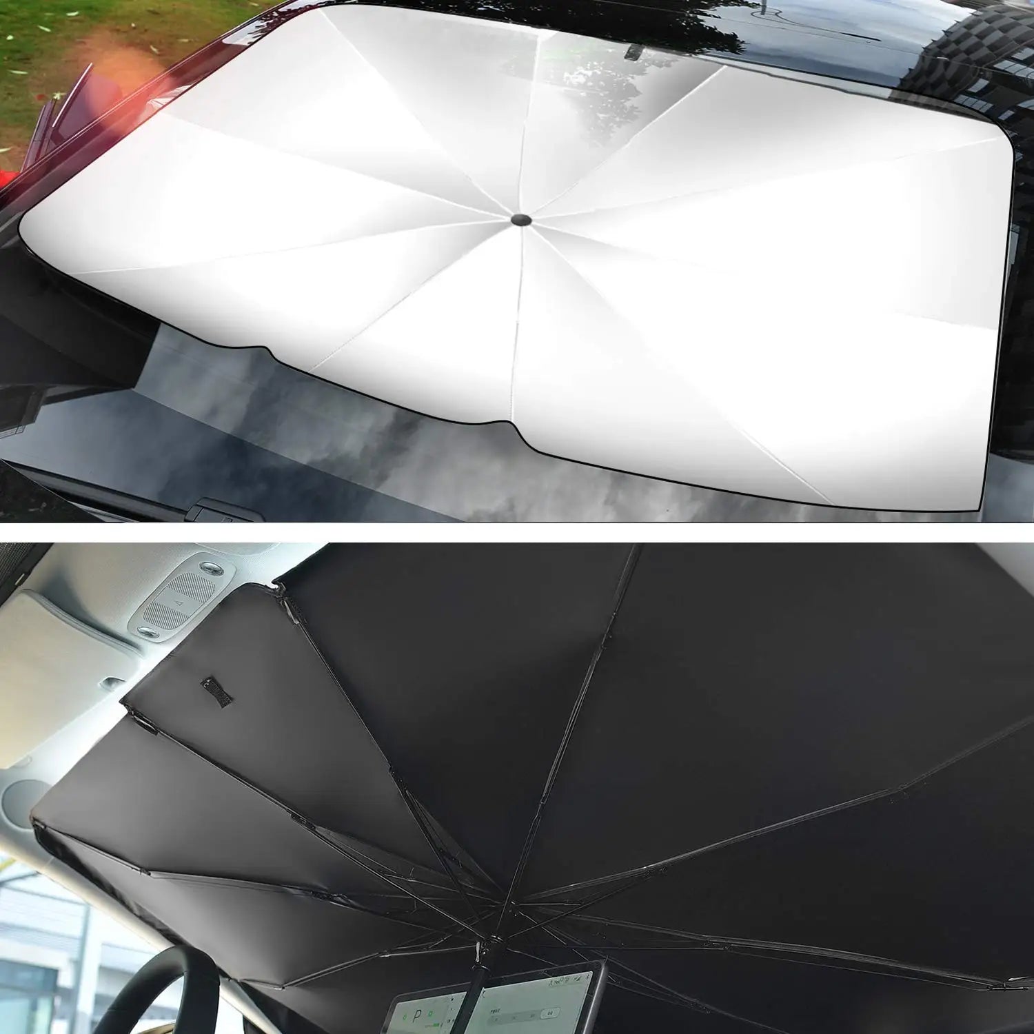 Auto zonnescherm paraplu - Bescherm je auto interieur tegen UV stralen - Bivakshop