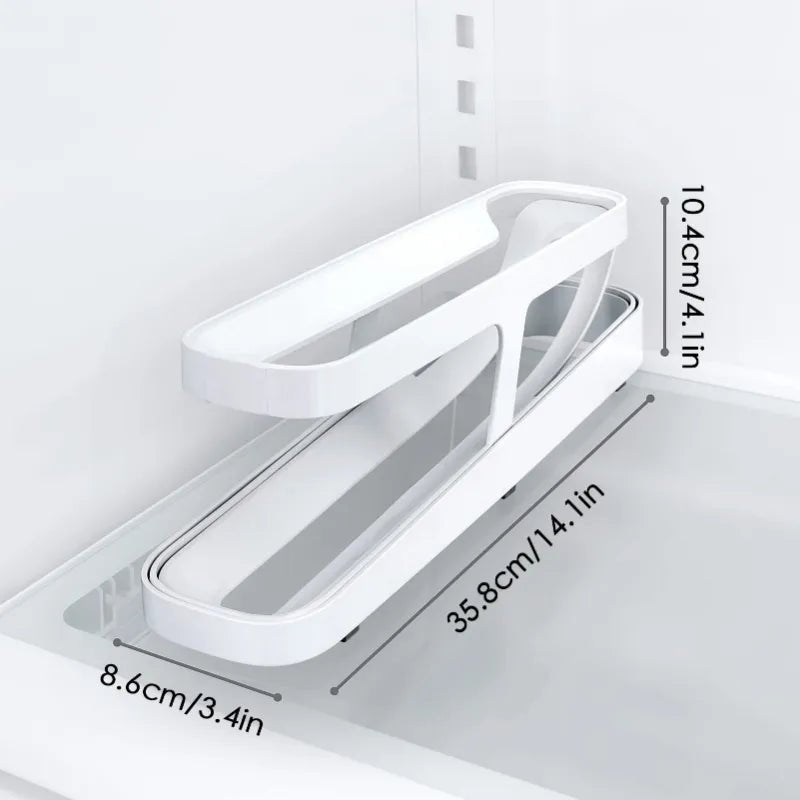 Automatische scrollende eierrek houder - Ruimtebesparende koelkast organizer - Bivakshop