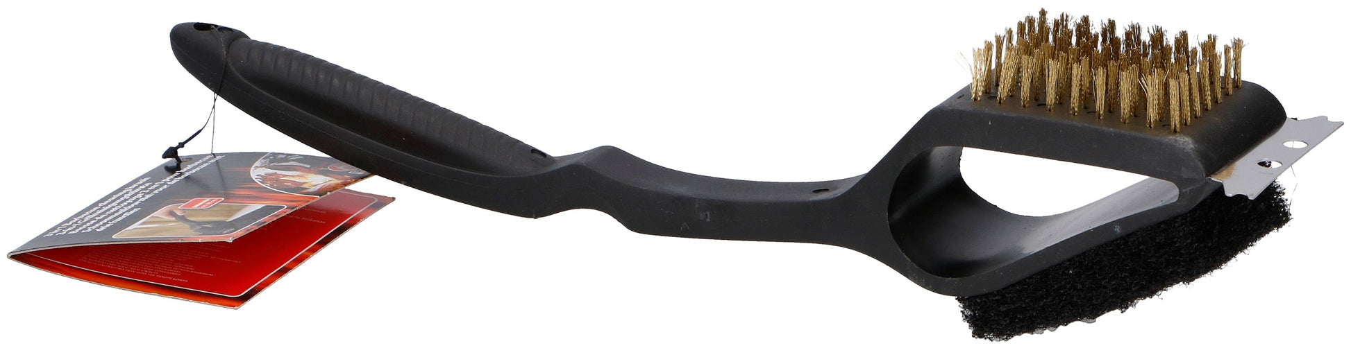 BBQ Collection barbecue reinigingsborstel - 3 in 1 - Staalborstel schuurspons schraper - Bivakshop