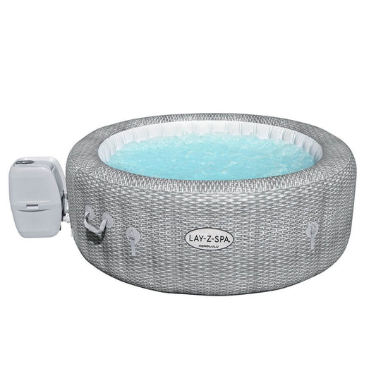 Bestway Lay-Z-Spa honolulu airjet opblaasbare jacuzzi - Grijze rotanprint -Airjet massagesysteem - Bivakshop