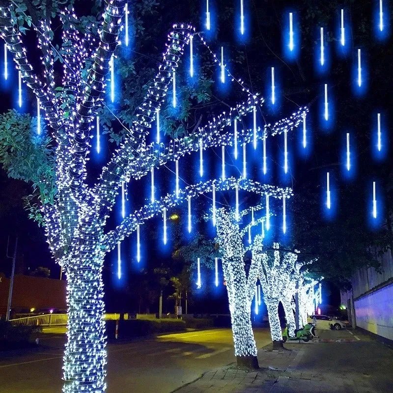 Betoverende LED meteor shower rain lights voor magische feestdecoratie! - Bivakshop