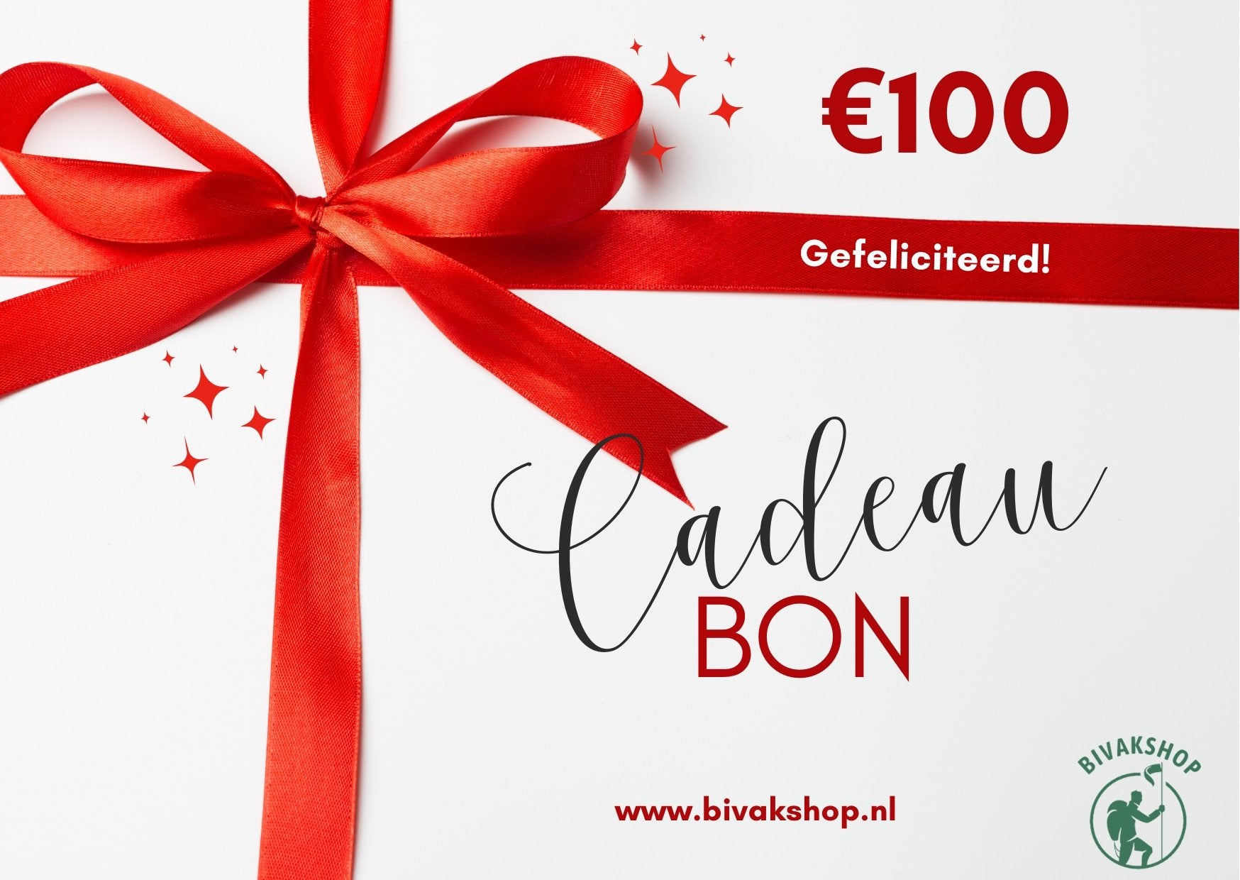 Bivakshop cadeaubon - 10/25/50/100 euro + 10% korting! - Bivakshop