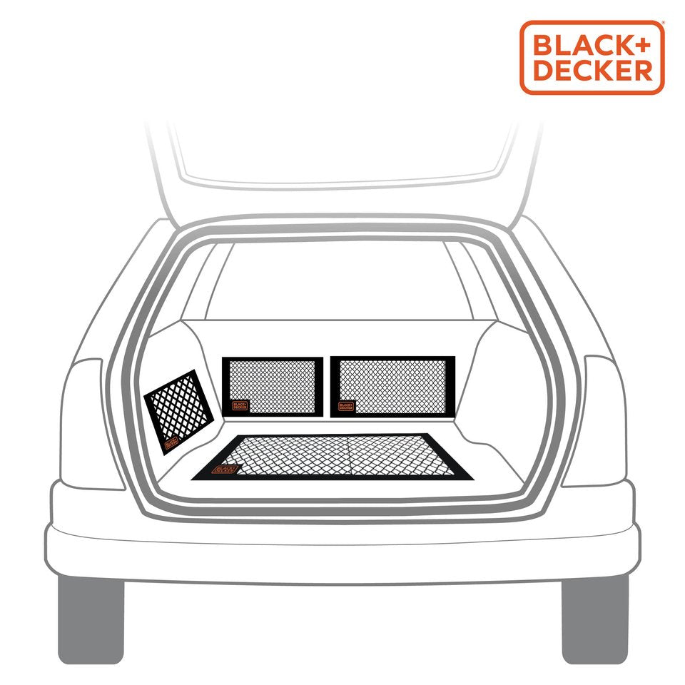 BLACK+DECKER Auto bagagenet set - Houd je spullen georganiseerd - Bivakshop