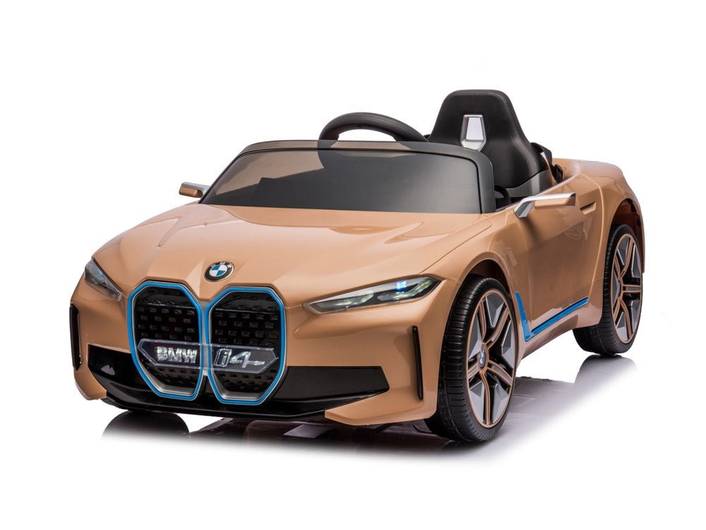 BMW I4 Kinderauto met Muziekmodule en Leren Zetel - Rijplezier voor Jonge Avonturiers! - Bivakshop