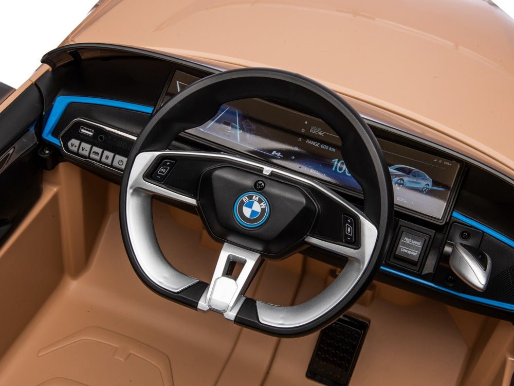 BMW I4 Kinderauto met Muziekmodule en Leren Zetel - Rijplezier voor Jonge Avonturiers! - Bivakshop