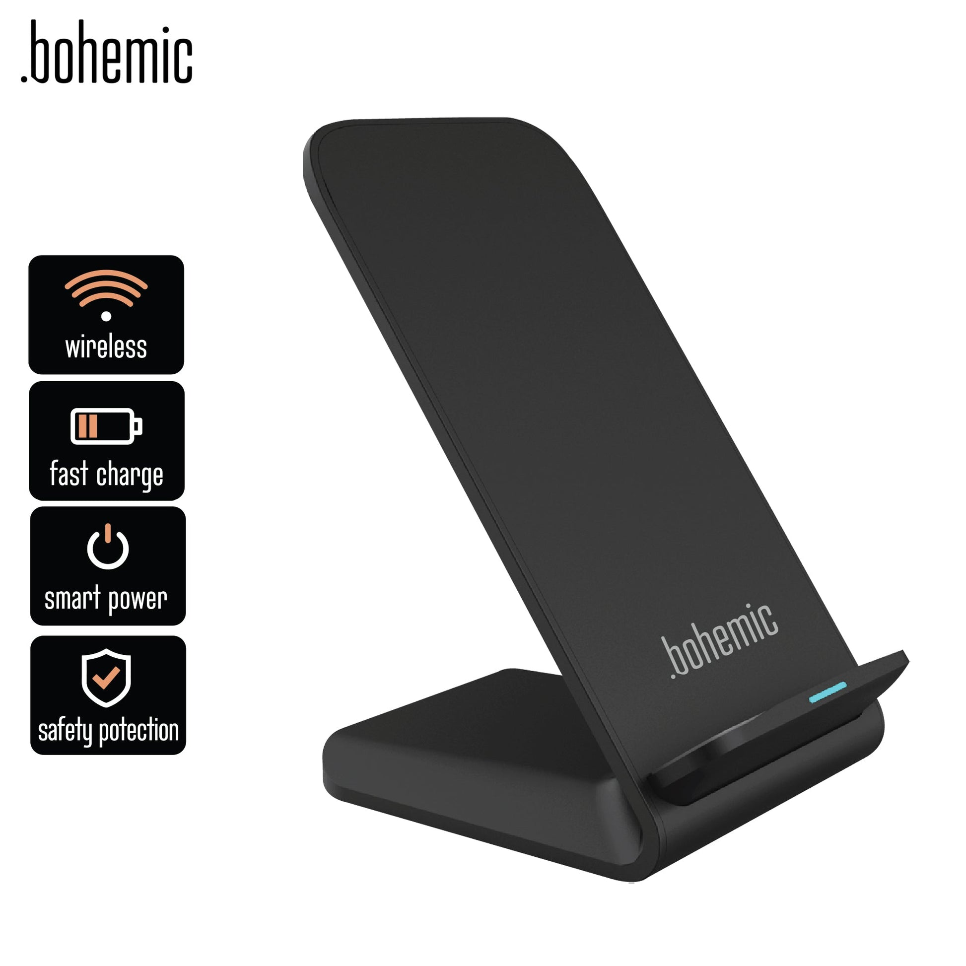Bohemic BOH7283: Draadloos laadstation Android of IPhone - Bivakshop