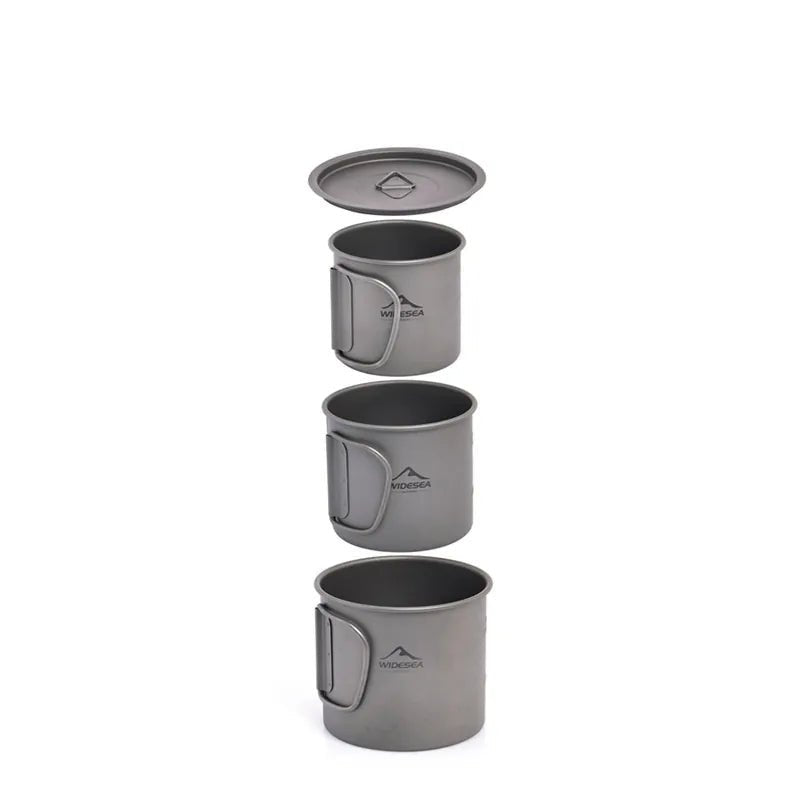 Camping mok - Titanium cup voor outdoor keuken - Bivakshop