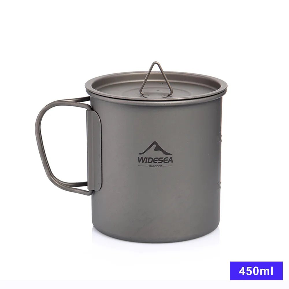 Camping mok - Titanium cup voor outdoor keuken - Bivakshop