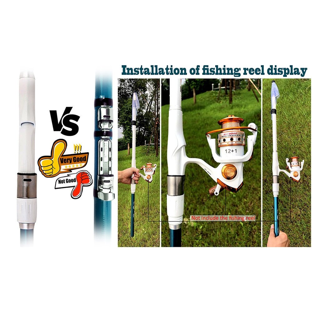 Carbon vishengel - Ghotda - Telescopisch vissen- 3.6M/4.5M/5.4M/6.3M - Bivakshop